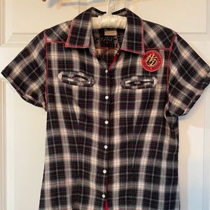 Harley Davidson Women’s Plaid Top